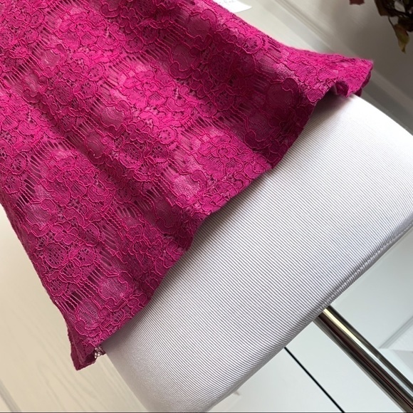 Love Fire Fuchsia Lace Lined Tank Top - Picture 5 of 10